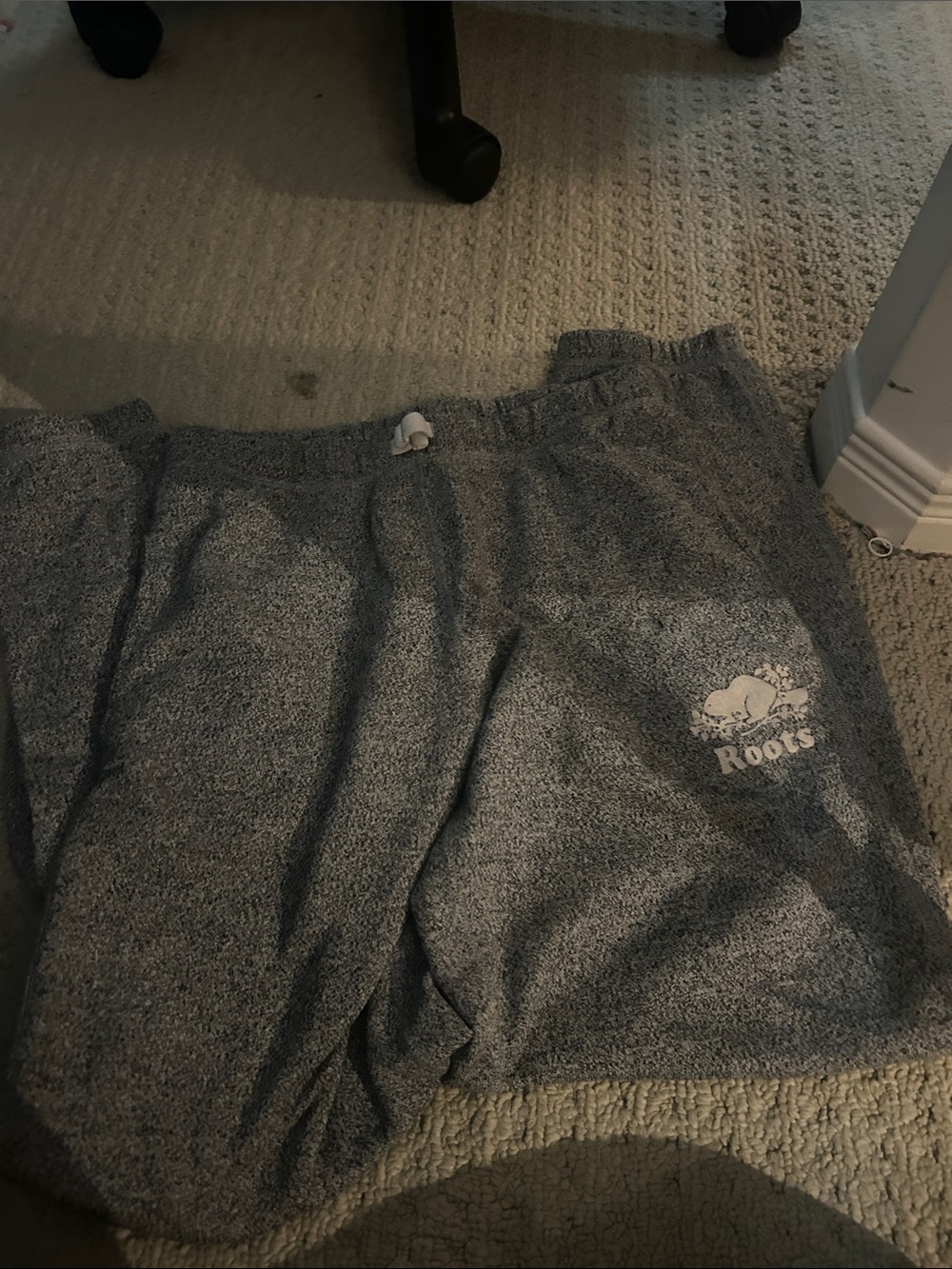 Roots Kids Heather Gray Sweat Shorts with Logo